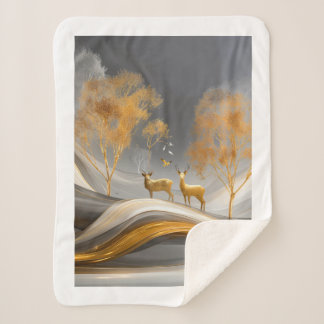 ✨Elegantes Goldhirsch-Luxus-Naturkunstwerk Sherpadecke