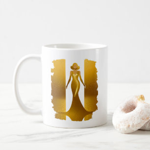 Elegantes Goldkleid Kaffeetasse