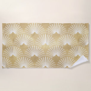 Elegantes Goldkunst-Deko-Muster Strandtuch