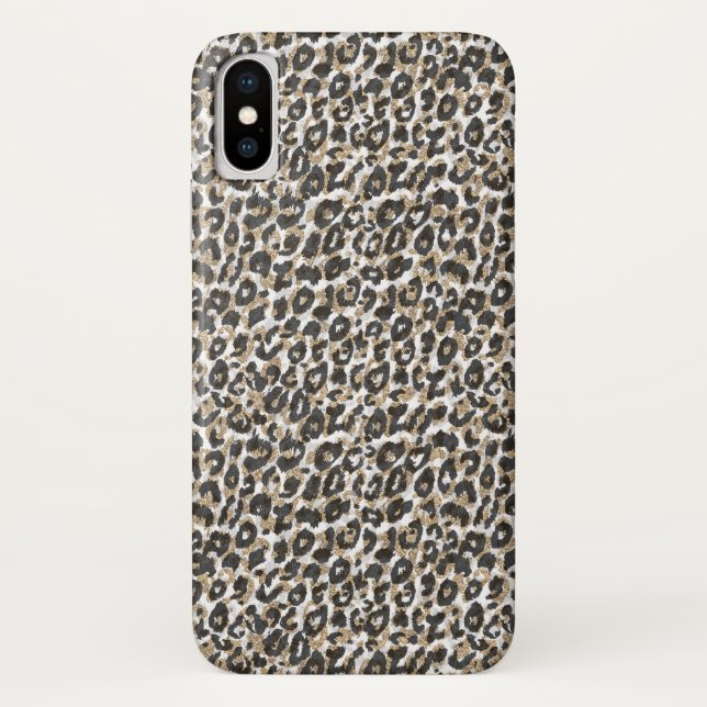 Elegantes Goldleopardenmuster Case-Mate iPhone Hülle (Rückseite)
