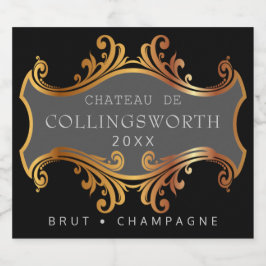Elegantes Goldmedaille Frische Weinflasche