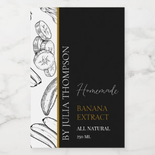 Elegantes Goldmedaille für Bananenextrakte Weinetikett