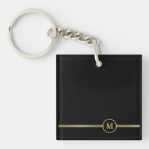 Elegantes Goldmonogramm auf schwarz