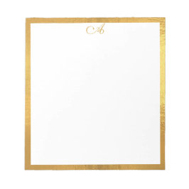 Elegantes Goldmonogramm Notizblock