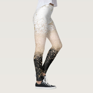 Elegantes Goldmotiv aus Rose Leggings