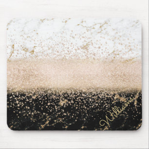 Elegantes Goldmotiv aus Rose Mousepad