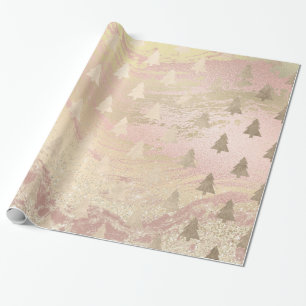 Elegantes Goldmuster der modernen Rose Geschenkpapier