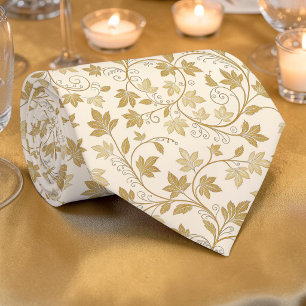 Elegantes Goldmuster-Halstuch nach Maß Krawatte