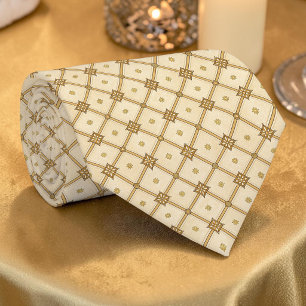 Elegantes Goldmuster-Halstuch nach Maß Krawatte