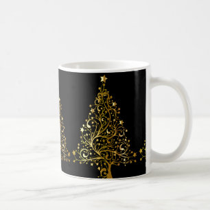 Elegantes Goldschwarz-fröhliche Tasse