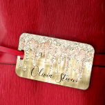 Elegantes Goldtropfen-Glitzer-Monogramm Gepäckanhänger<br><div class="desc">Eleganter Goldtropfen Glitzer Monogramm Gepäckanhänger. Wunderschön, modern und cool für den Trend-versierten und kunstliebenden angesagten Trendsetter. Dieses stilvolle Design wäre ideal für Mädchen, die funkelnd Designs lieben. Zeigen Sie Ihren persönlichen Stil, sehen Sie modern, trendig und stilvoll mit einem einzigartigen Design auf einem Gepäckanhänger oder passen Sie es an ein...</div>