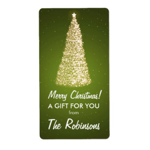 Elegantes Goldweihnachtsbaum-Geschenk-Umbau-Grün