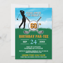 Elegantes Golf Birthday Design Einladung