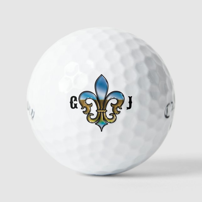 Elegantes Golf Fleur De Lis Design Golfball (Vorderseite)