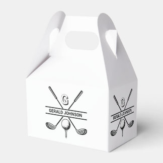 Elegantes Golf Monogram Design Geschenkschachtel
