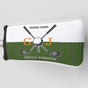Elegantes Golf Monogram Design Headcover