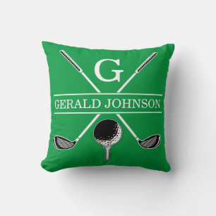 Elegantes Golf Monogram Design Kissen