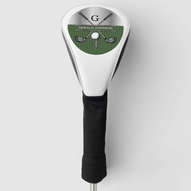 Elegantes Golf Monogram, individuelles Design Headcover (Vorderseite)