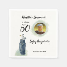 Elegantes Golf-Themen-Foto zum 50. Geburtstag