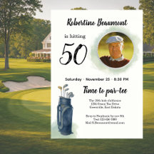 Elegantes Golfthema-Foto zum 50. Geburtstag
