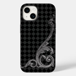 Elegantes Goth-Schwirl-Design in Grau iPhone 6 Hül 14 Hülle
