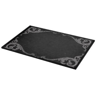 Elegantes Goth-Schwirl-Design-Schneidbrett Schneidebrett