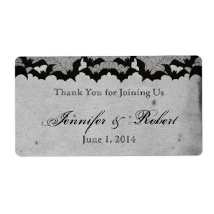 Elegantes Gothic Bat Lace Posh Wasserflasche-Etike