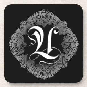 Elegantes gothisches Initial U Untersetzer
