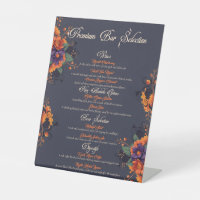Elegantes Gotisches 3D Floral Skull Drinks Menü