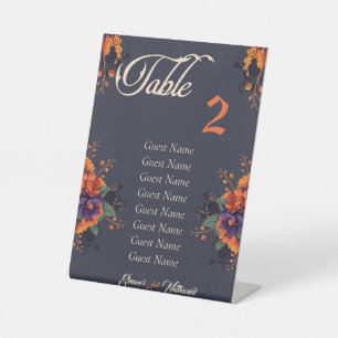 Elegantes Gotisches individuelles Tischdiagramm Sockelschild