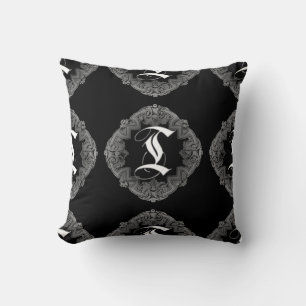 Elegantes gotisches Initial T Kissen