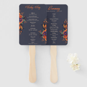 Elegantes gotisches minimalistisches Hochzeitsprog Fächer