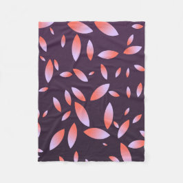 Elegantes Gradient-Leaf-Muster Lila Blanket Fleecedecke