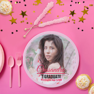 Elegantes Graduate Custom-Foto Pappteller