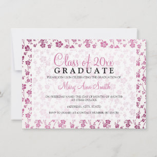 Elegantes Graduiertenmuster-Muster Einladung