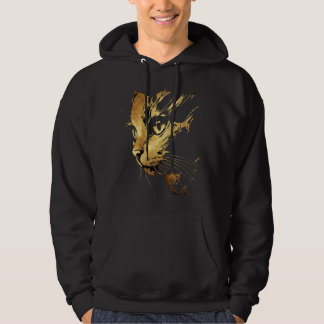 Elegantes Grafik-T-Shirt mit schwarzem und goldene Hoodie