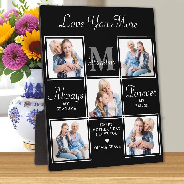 Elegantes GRANDMA 5 Foto Collage Monogram Poem Fotoplatte (Von Creator hochgeladen)