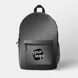 Elegantes, grau-minimalistisches, modernes Logo Bedruckter Rucksack