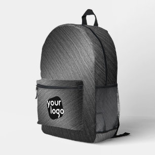 Elegantes, grau-minimalistisches, modernes Logo Bedruckter Rucksack
