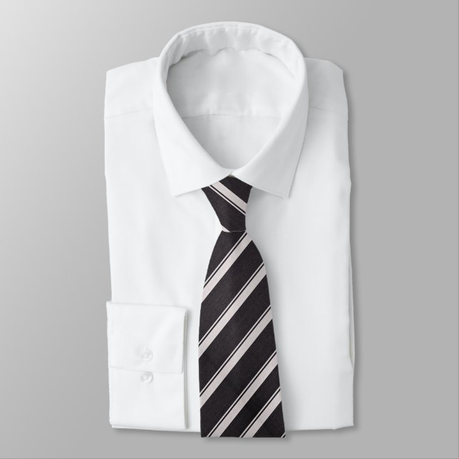 Elegantes Grau-Silber-Diagonalstreifen-Muster  Krawatte (Gebunden)