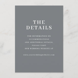 Elegantes Grau Typografisch Begleitkarte