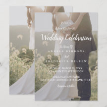 Elegantes Grau & Weiß mit Hintergrund-Foto-Hochzei