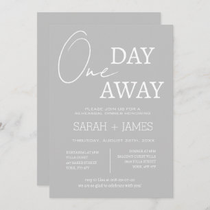 Elegantes Graues Abendessen am ersten Tag Probe Einladung