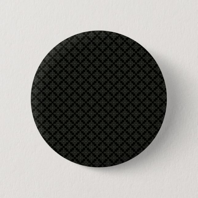 Elegantes graues achteckiges Muster auf rauer Button (Vorderseite)