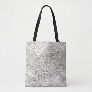 Elegantes graues Blumen-Toile