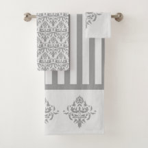 Elegantes graues Damask einfaches Stripmuster