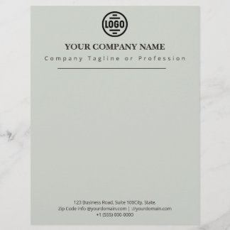 Elegantes graues Firmenlogo für professionelle Unt Briefbogen