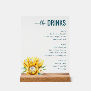 Elegantes graues minimalistisches Getränkemenu Acrylschild