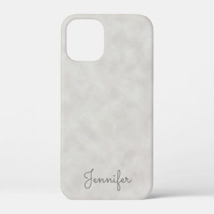 Elegantes graues Pergament mit Namen Case-Mate iPhone Hülle