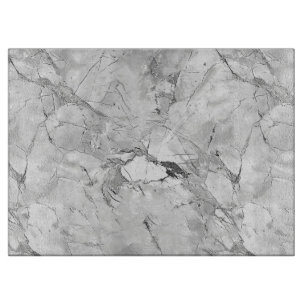 Elegantes graues "Regal Stone Vein" Marmortextur D Schneidebrett